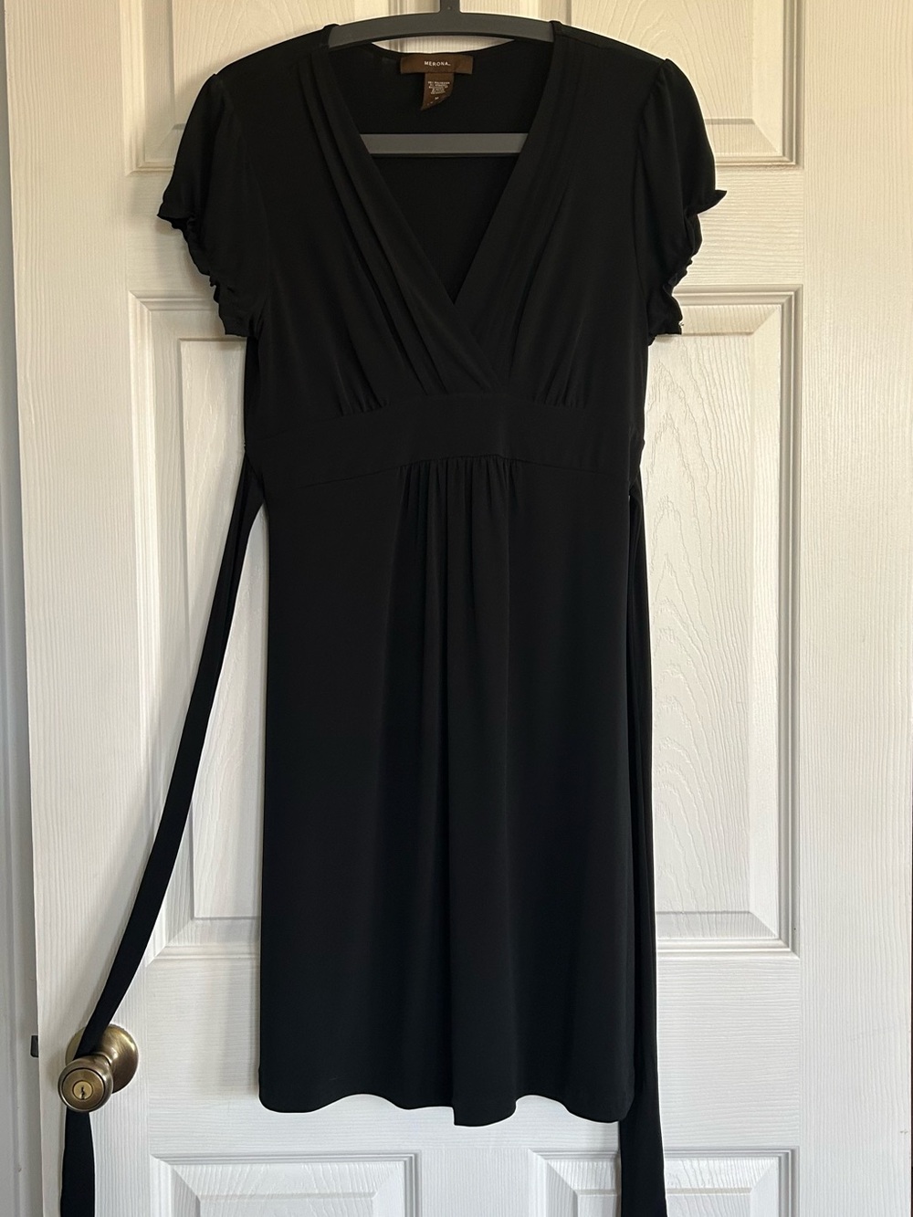 Merona Black V-Neck Wrap-Style Dress